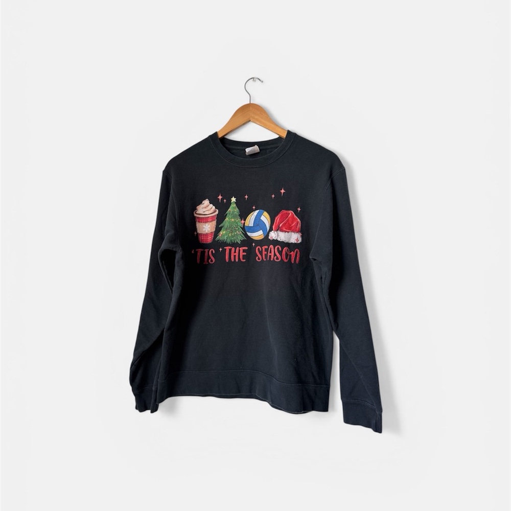 VOLLEYBALL Black Holiday Sweatshirt